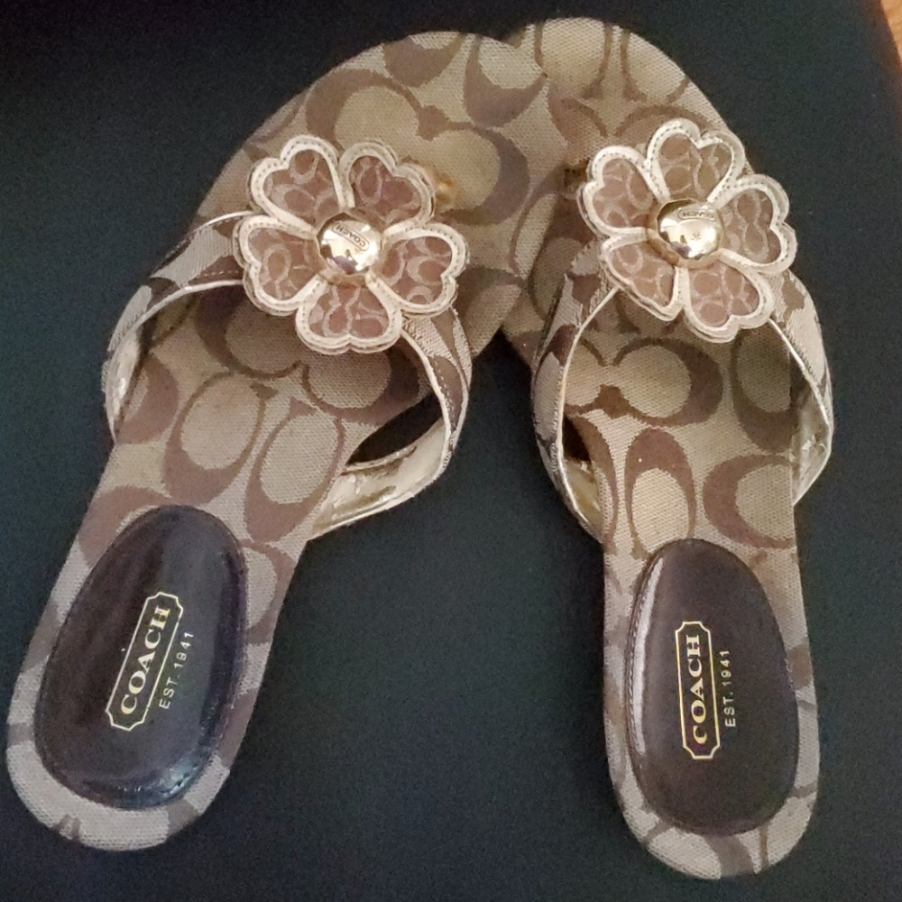Used Coach flip flops